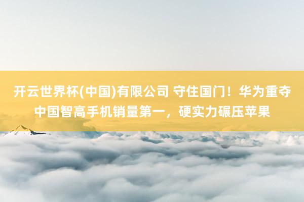 开云世界杯(中国)有限公司 守住国门!华为重夺中国智高手机销量第一,硬实力碾压苹果