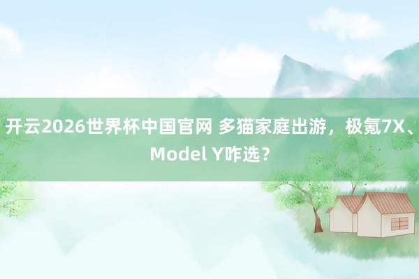 开云2026世界杯中国官网 多猫家庭出游，极氪7X、Model Y咋选？