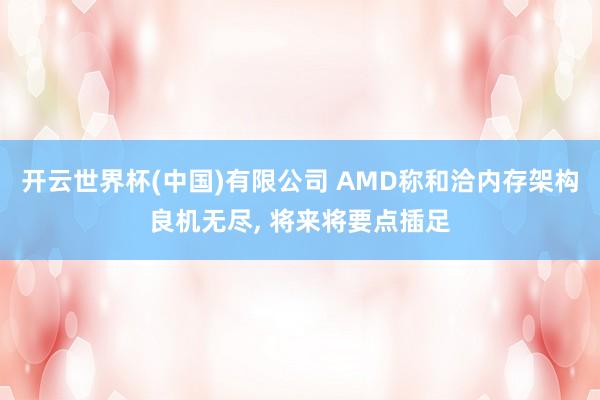 开云世界杯(中国)有限公司 AMD称和洽内存架构良机无尽, 将来将要点插足