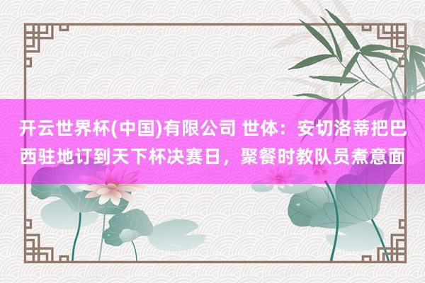开云世界杯(中国)有限公司 世体：安切洛蒂把巴西驻地订到天下杯决赛日，聚餐时教队员煮意面