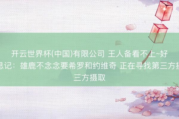 开云世界杯(中国)有限公司 王人备看不上~好意思记：雄鹿不念念要希罗和约维奇 正在寻找第三方摄取